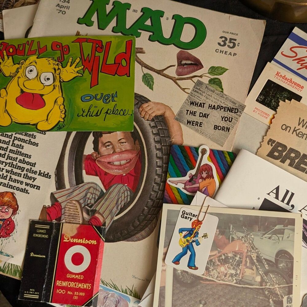 Vintage Paper Ephemera Bundle Lot Antique Random 70s Junk Journaling
